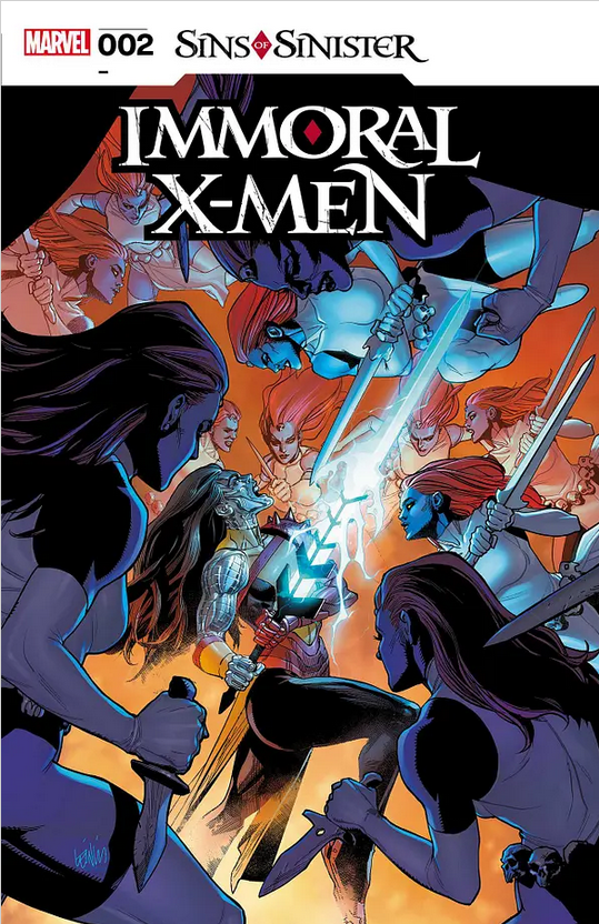 The cover of IMMORAL X-MEN #2, by Leinil Yu.