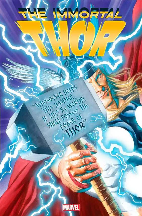 The cover for IMMORTAL THOR #4, by Alex Ross, showing 